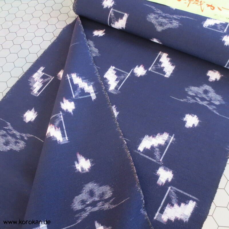 Pinien Kasuri Kimono Wolle Stoffrolle