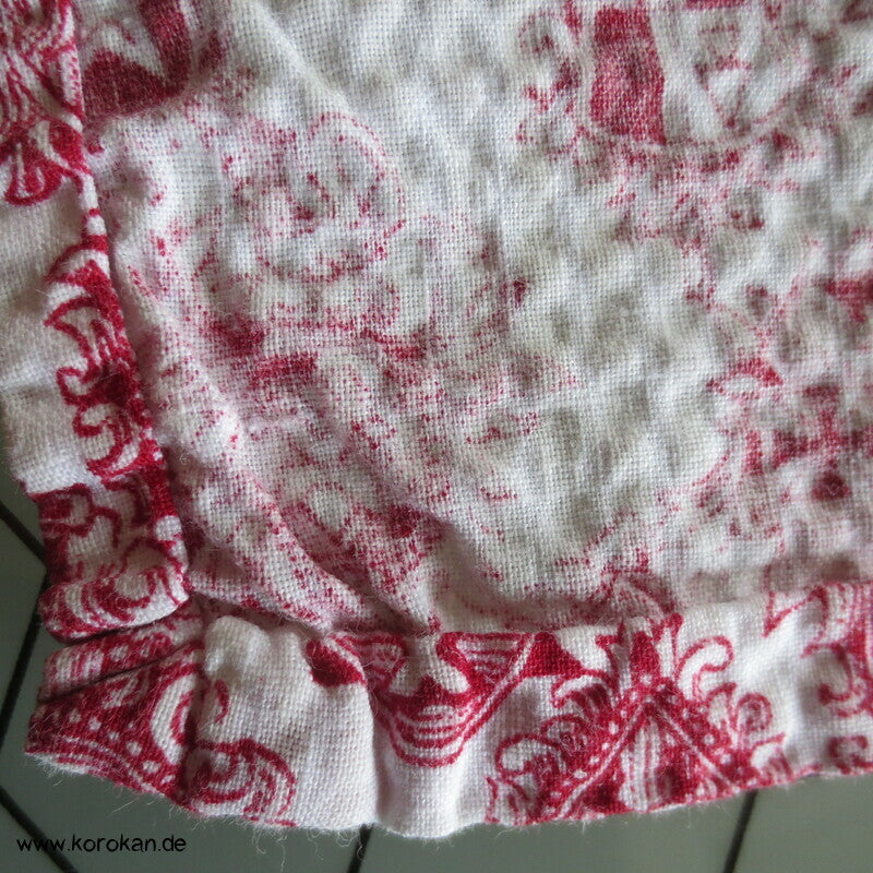 Nemaki Schlaf Kimono, Wappendruck rot