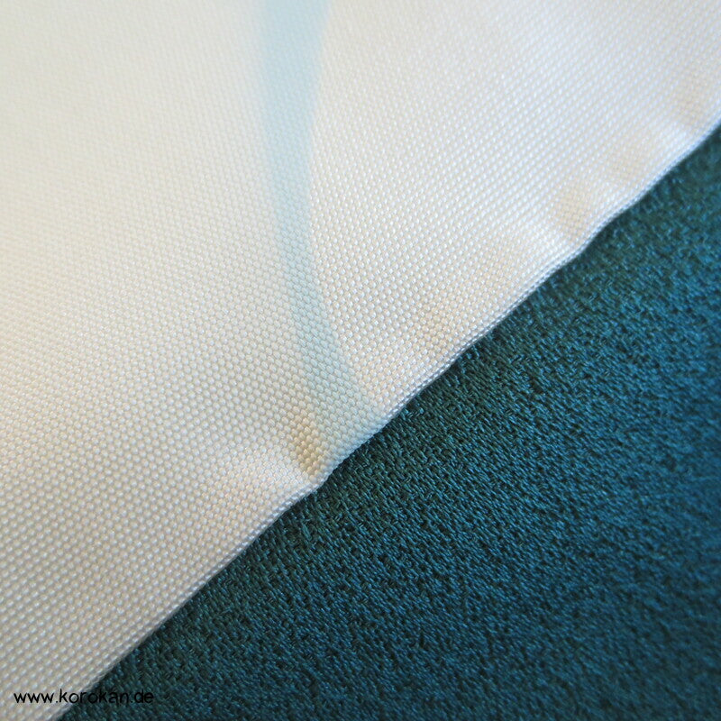 handgemalten Wiesenblumen auf türkis Seiden Haori Kimono Jacke, mit Himo