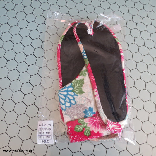 quietschbunte Tabi Socken mit 4 Haken, Gr. 37/38