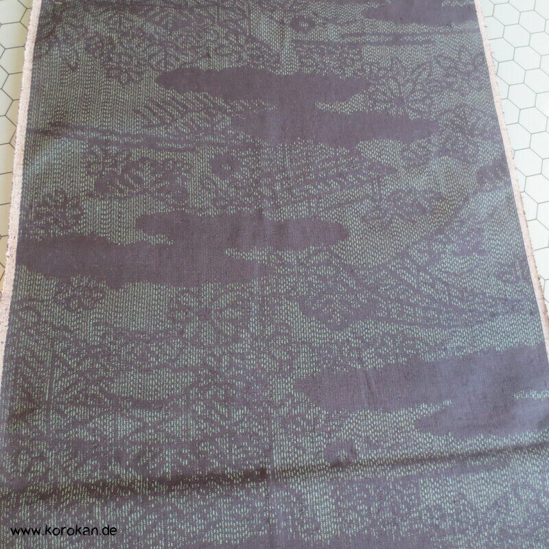 Tanmono Kimono Stoffrolle Tsumugi Seide Kasuri Landschaft