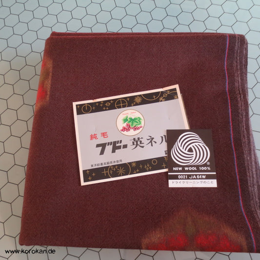 Kikko Muster rot in braun Kimono Wollflanell, doppelte Breite