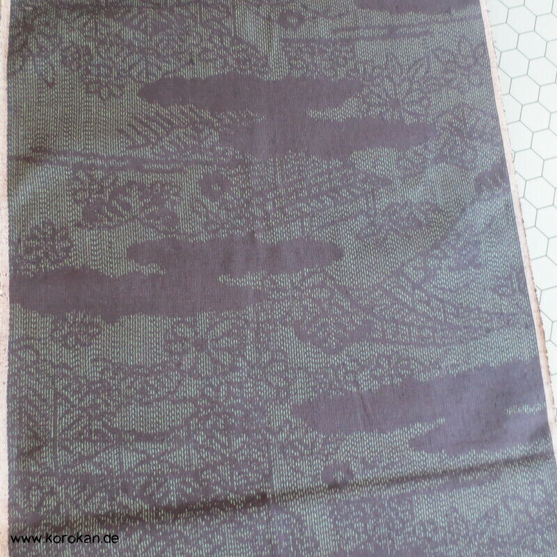 Tanmono Kimono Stoffrolle Tsumugi Seide Kasuri Landschaft