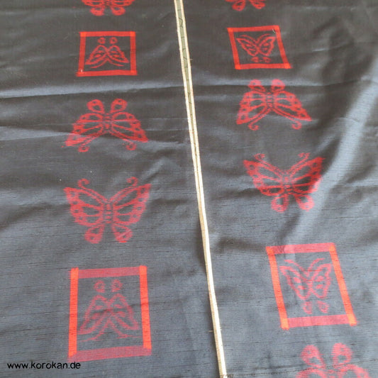 Noren Vorhangschal Tsumgi Kimono Seide, Schmetterlinge