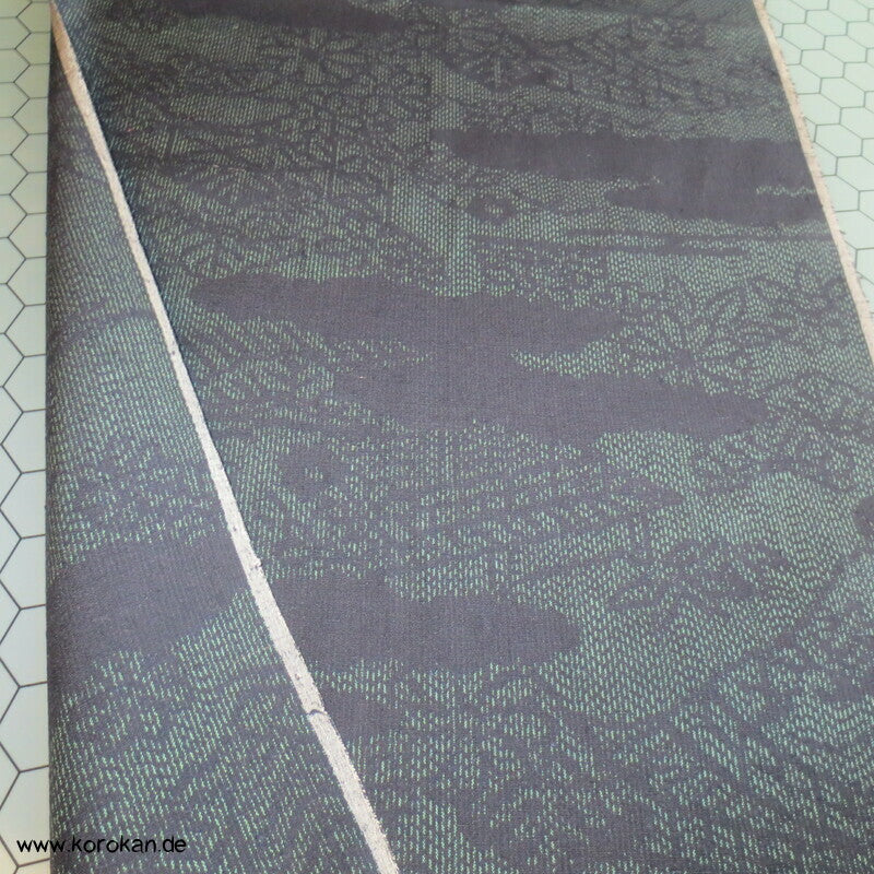 Tanmono Kimono Stoffrolle Tsumugi Seide Kasuri Landschaft