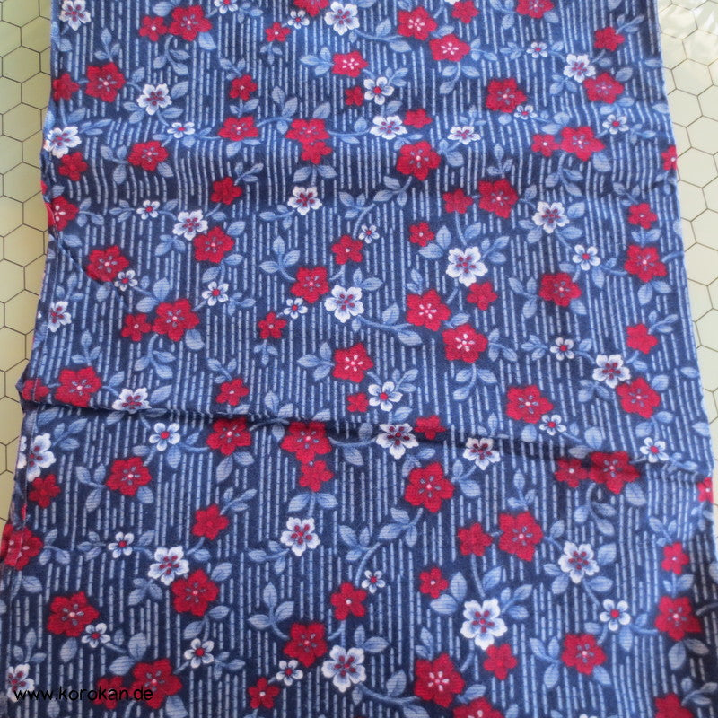 Streifen und Blumen Nemaki Baumwollflanell