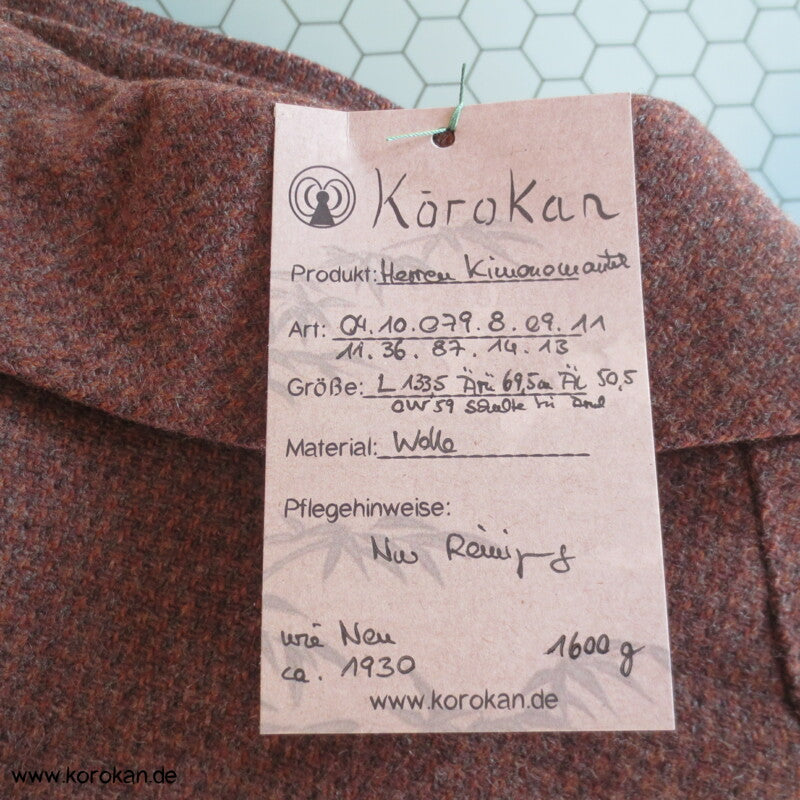 Wolltuch Kimono Mantel für Männer aus den frühen 1930'er Jahren