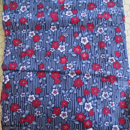 Streifen und Blumen Nemaki Baumwollflanell