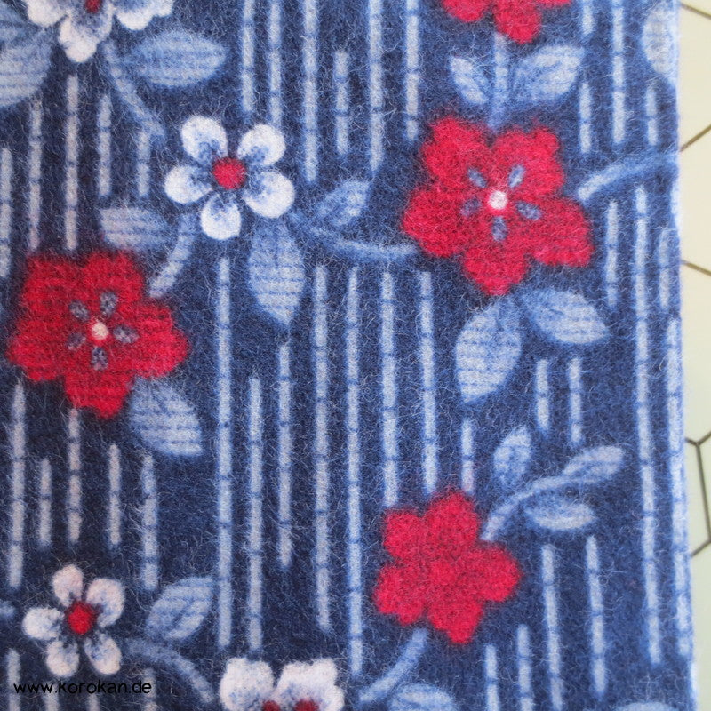 Streifen und Blumen Nemaki Baumwollflanell