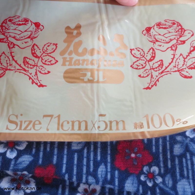 Streifen und Blumen Nemaki Baumwollflanell