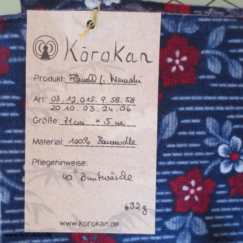 Streifen und Blumen Nemaki Baumwollflanell