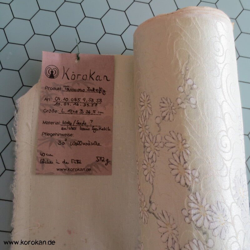 Schmetterling und Wellen Seide / Wolle Kimono Damast