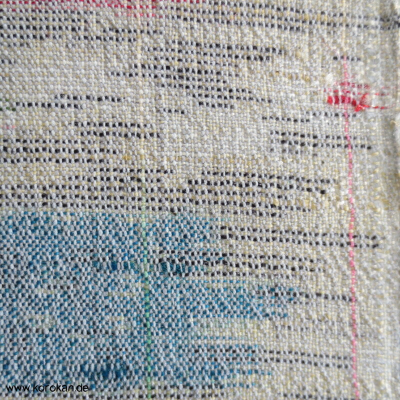 pastellbunte Blüten Kasuri handgewebter Woll Tsumugi