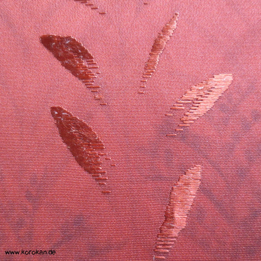 schwarze Gräserschatten mit Teilstickerei Ebatoki (Stoff in Stücken)