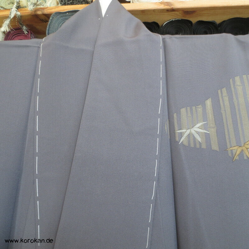 Homongi Seidencrepe Kimono, Künstlermotiv Bambuswald