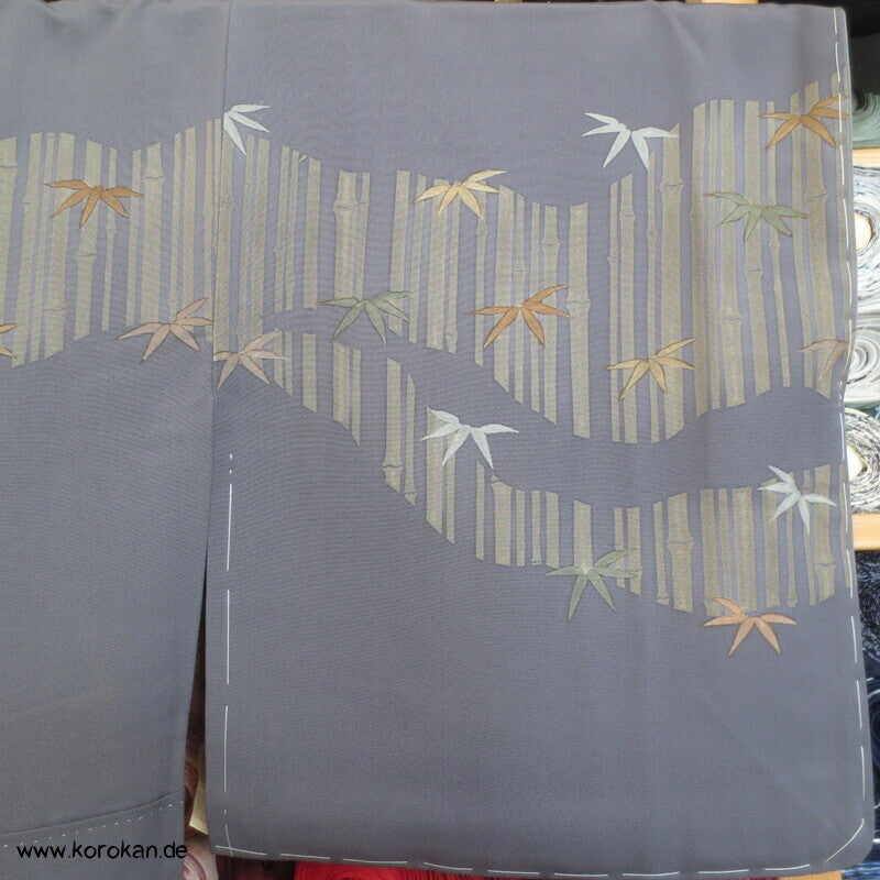 Homongi Seidencrepe Kimono, Künstlermotiv Bambuswald