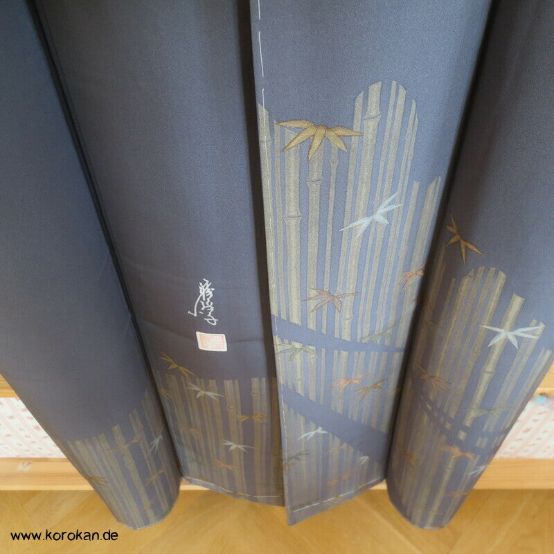 Homongi Seidencrepe Kimono, Künstlermotiv Bambuswald