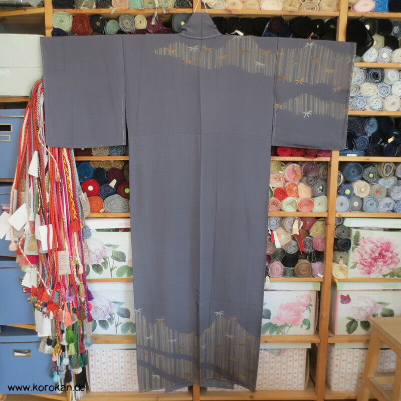 Homongi Seidencrepe Kimono, Künstlermotiv Bambuswald