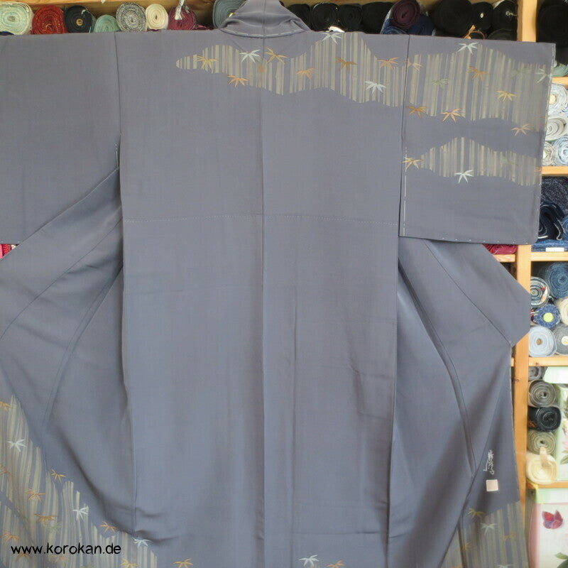 Homongi Seidencrepe Kimono, Künstlermotiv Bambuswald