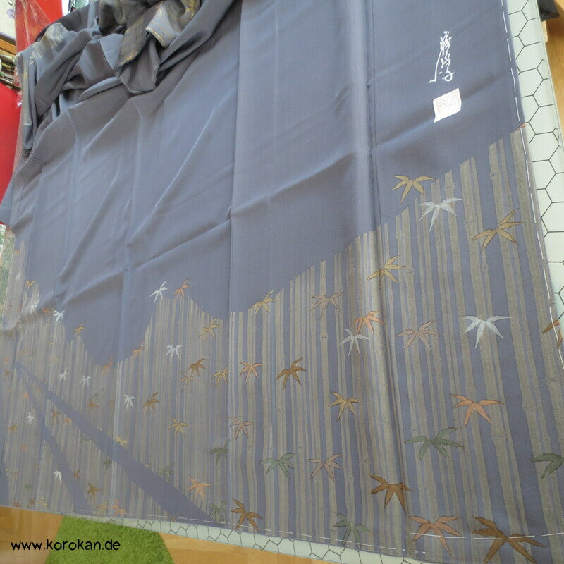 Homongi Seidencrepe Kimono, Künstlermotiv Bambuswald