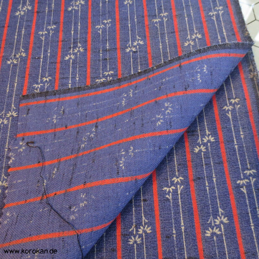 Bambusstreifen Woll Kimono Stoff - fein