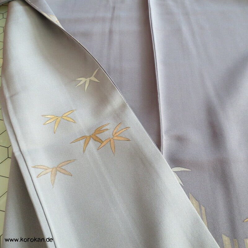Homongi Seidencrepe Kimono, Künstlermotiv Bambuswald