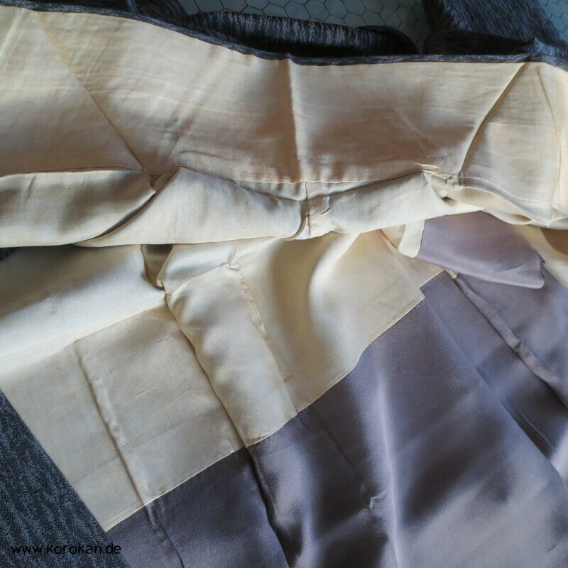 Baumborke grau melierter Komon Kimono