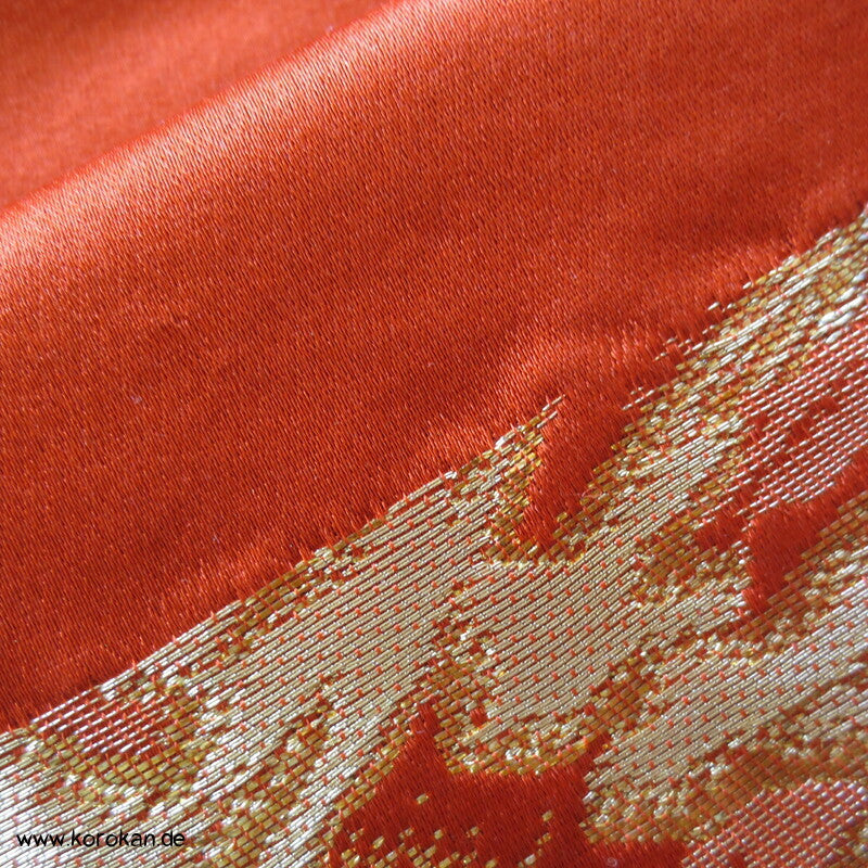 stilisierte Pinien Fukuro Obi Seidenbrokat Kimonogürtel