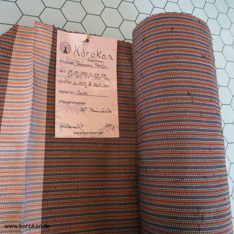 Tanmono Kimono Hakama Stoffrolle bunte Seidenstreifen