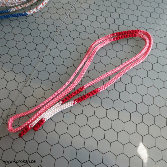 pink - rot, Verlauf Vintage Obijime, Seide, ohne Troddeln