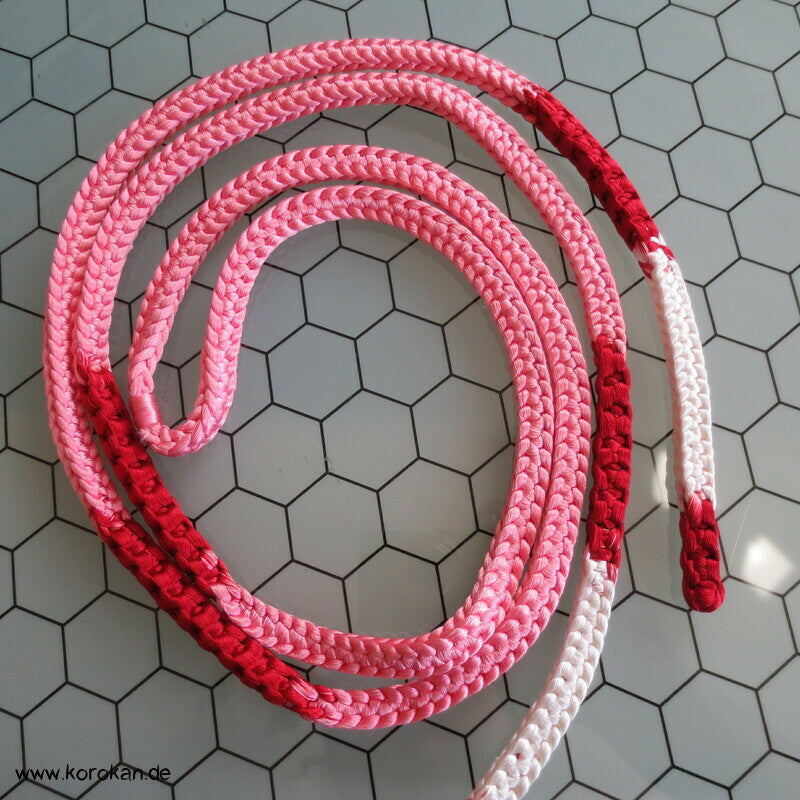 pink - rot, Verlauf Vintage Obijime, Seide, ohne Troddeln