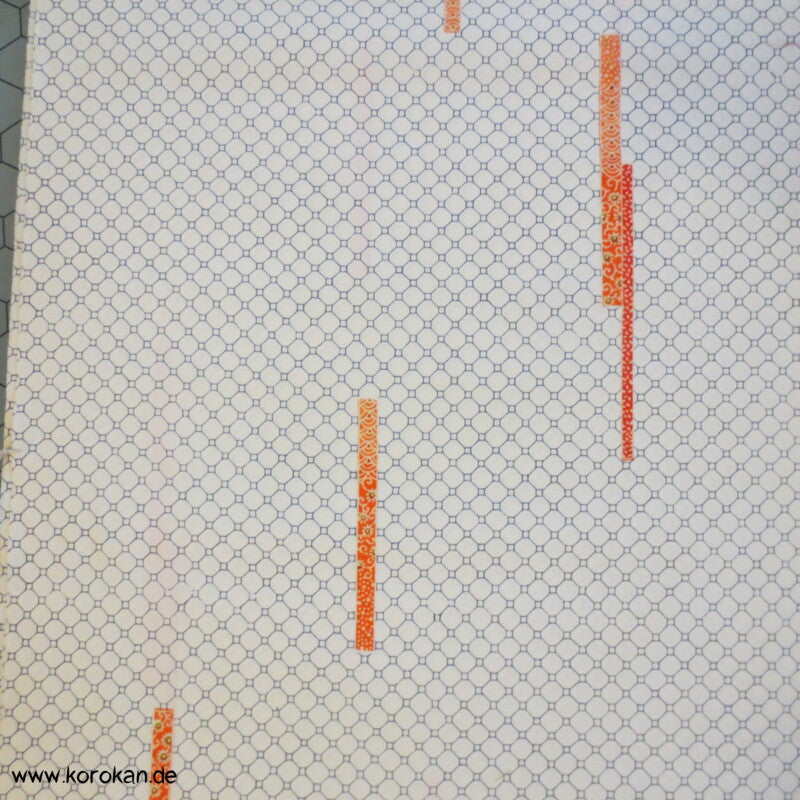 Netz mit Musterstreifen Kimono Wolle