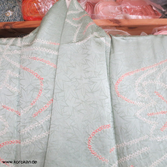 Ahornblätter Shibori Seiden Komon Kimono