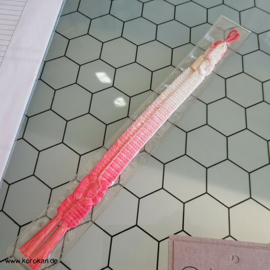 Haori Himo - neu und unbenutzt - Seide, Verlauf pink - weiß