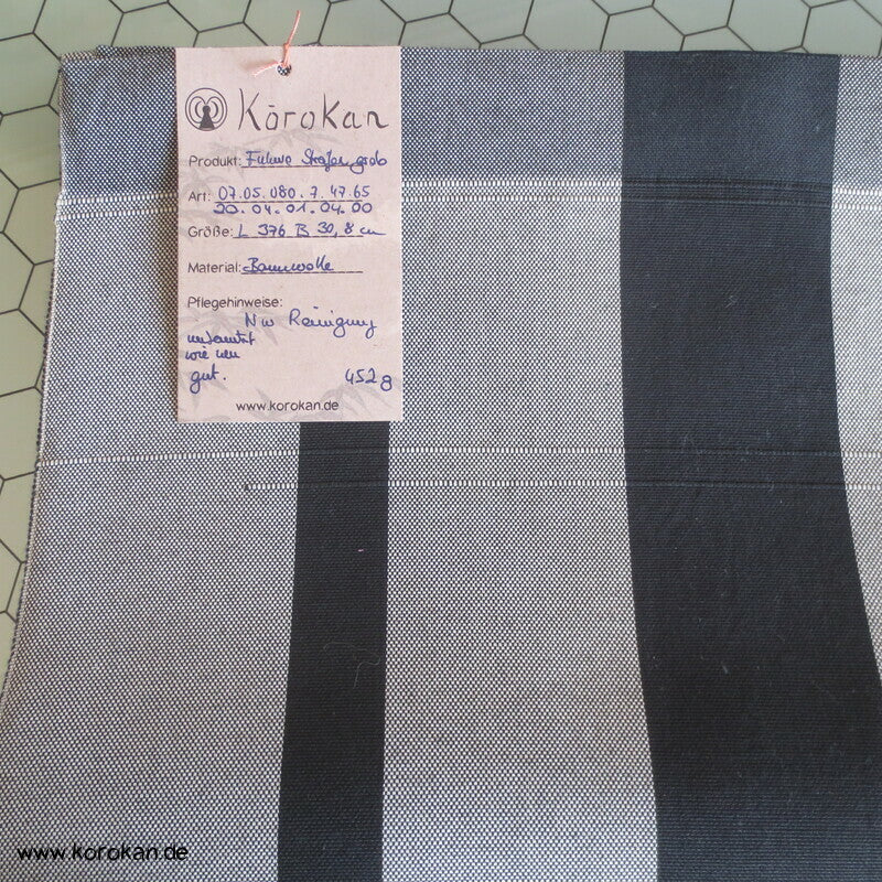 grobgewebte Streifen Fukuro Obi