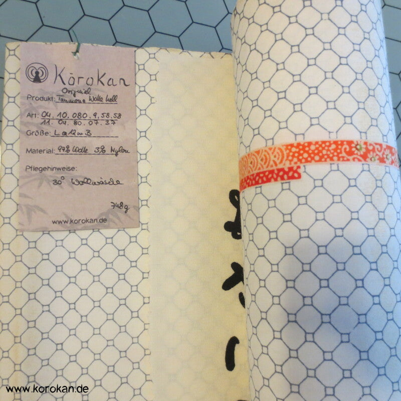 Netz mit Musterstreifen Kimono Wolle