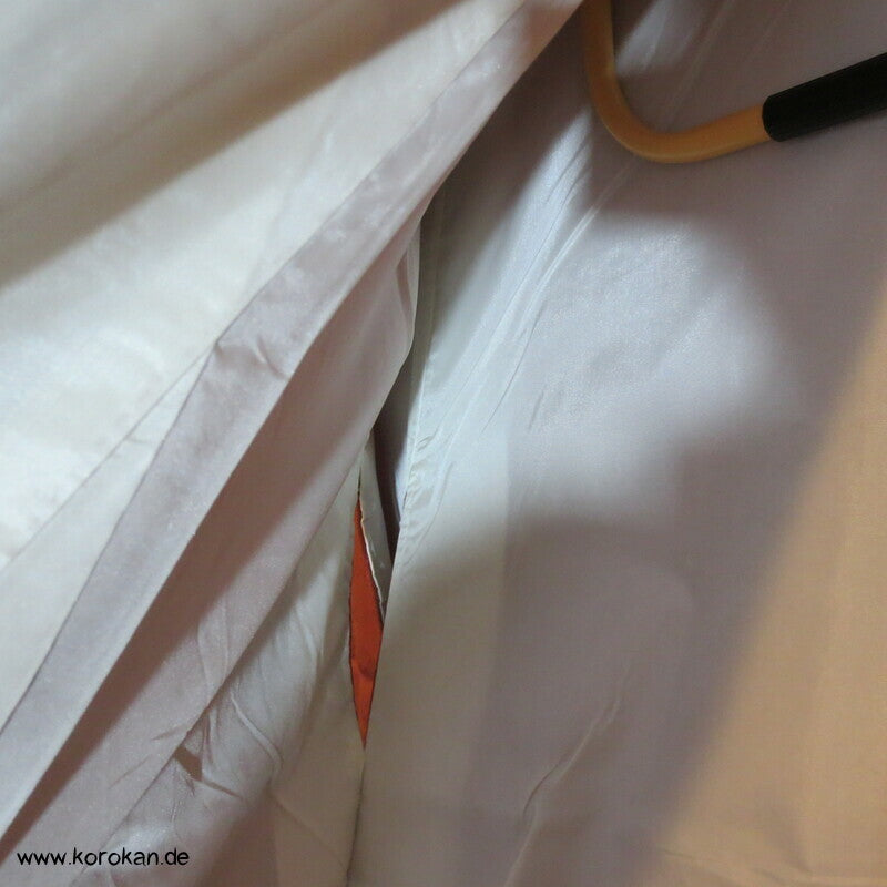 rostbrauner Seiden Jacquard - Higaki mit Blumen Komon Kimono
