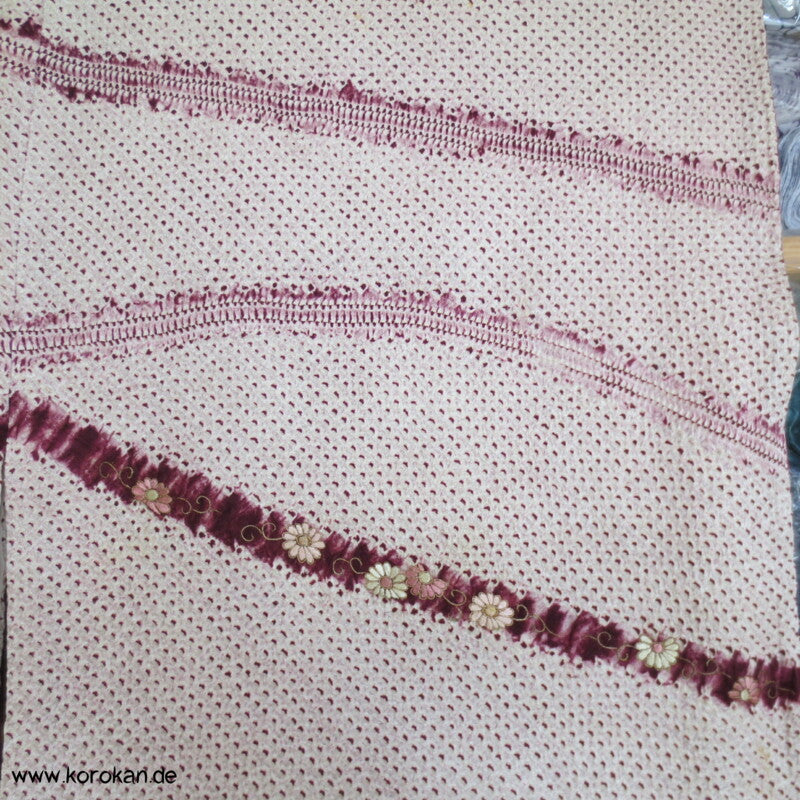 Antiker Shibori - Stickerei Homongi Kimono