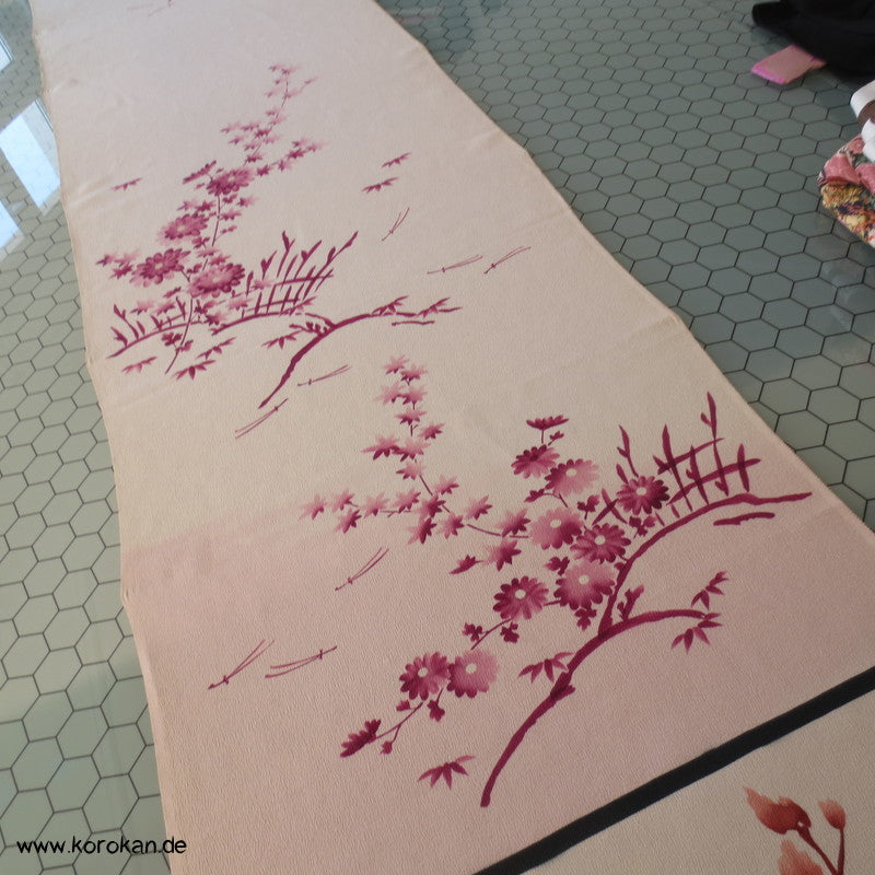 Panel Muster Stoff für Kimono - Blumen, Blätter, abstrakt
