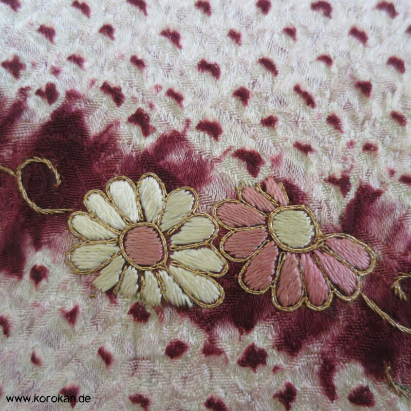 Antiker Shibori - Stickerei Homongi Kimono