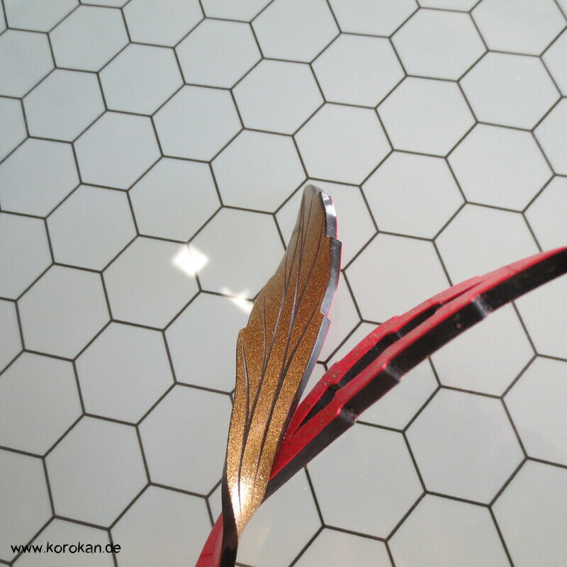 Haarstab Glitzer Twist Zweig gold rot