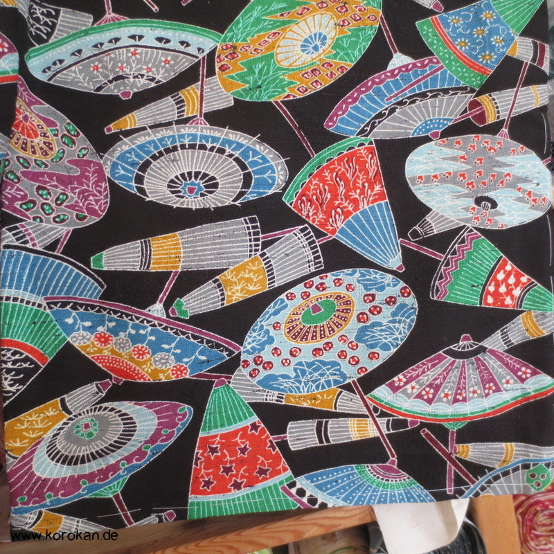 Bangasa Papierschirme Hitoe - ungefütterter Kimono aus Mischgewebe