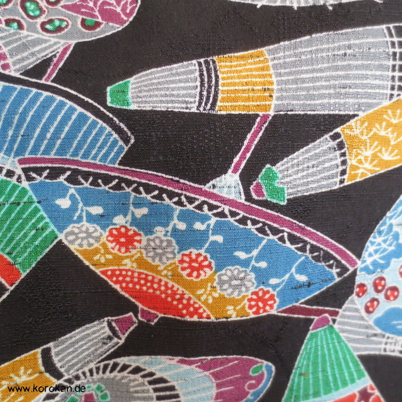 Bangasa Papierschirme Hitoe - ungefütterter Kimono aus Mischgewebe