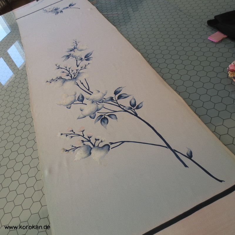 Panel Muster Stoff für Kimono - Blumen, Blätter, abstrakt