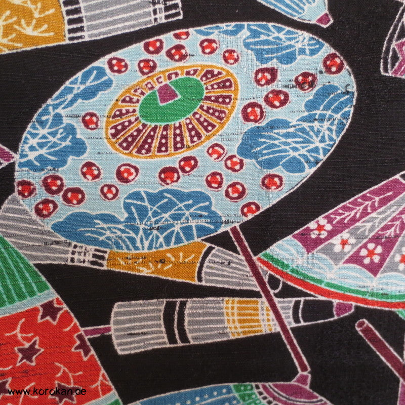 Bangasa Papierschirme Hitoe - ungefütterter Kimono aus Mischgewebe