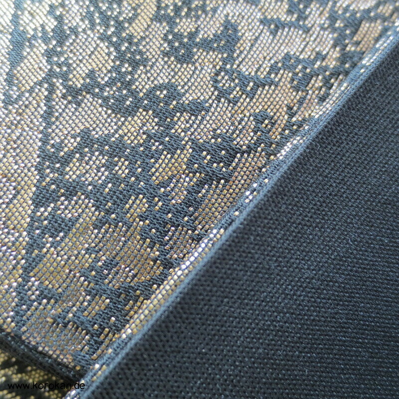 Schmetterlinge auf Matzukawabishi Fukuro Obi Seidenbrokat Kimonogürtel