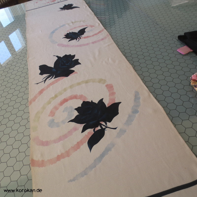 Panel Muster Stoff für Kimono - Blumen, Blätter, abstrakt