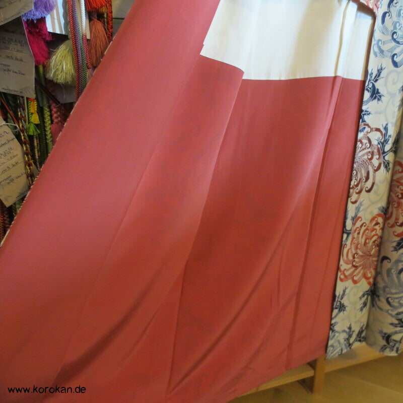 Rangiku Chrysanthemen Komon Kimono dicker Seiden Crepe