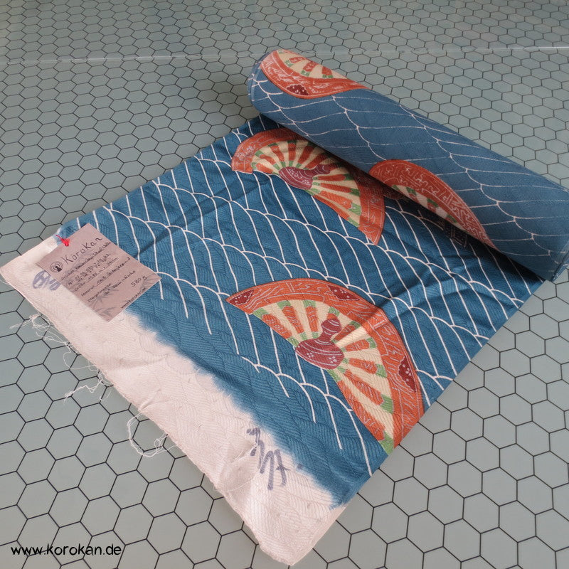 Genji Wasserrad Wellendamast Kimono Seide