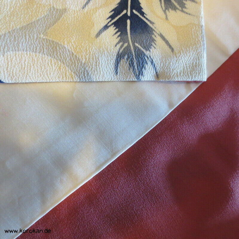 Rangiku Chrysanthemen Komon Kimono dicker Seiden Crepe